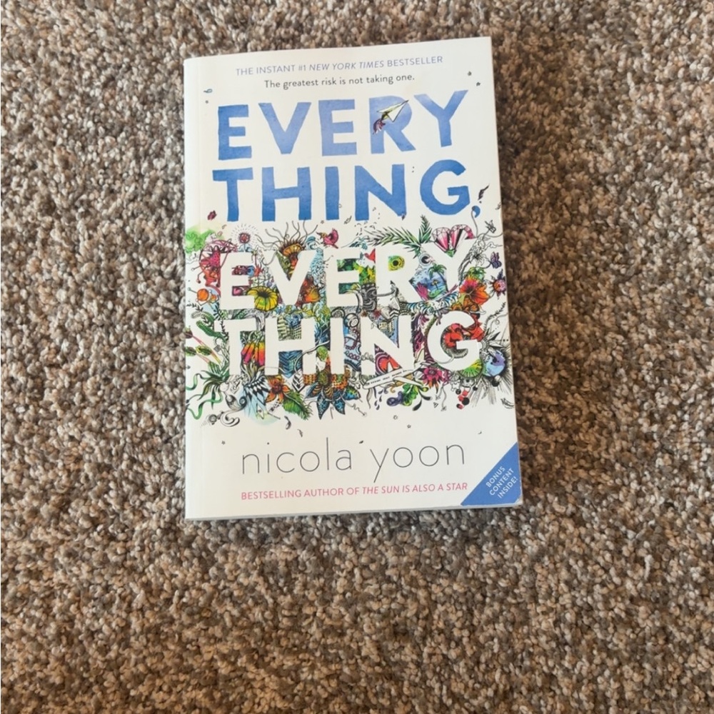 Everything, Everything by Nicola Yoon — White Cover with Multicolor Artwork